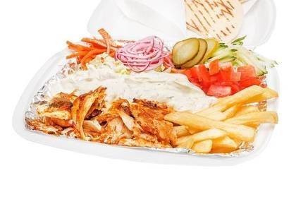 Veal kebab in a plate