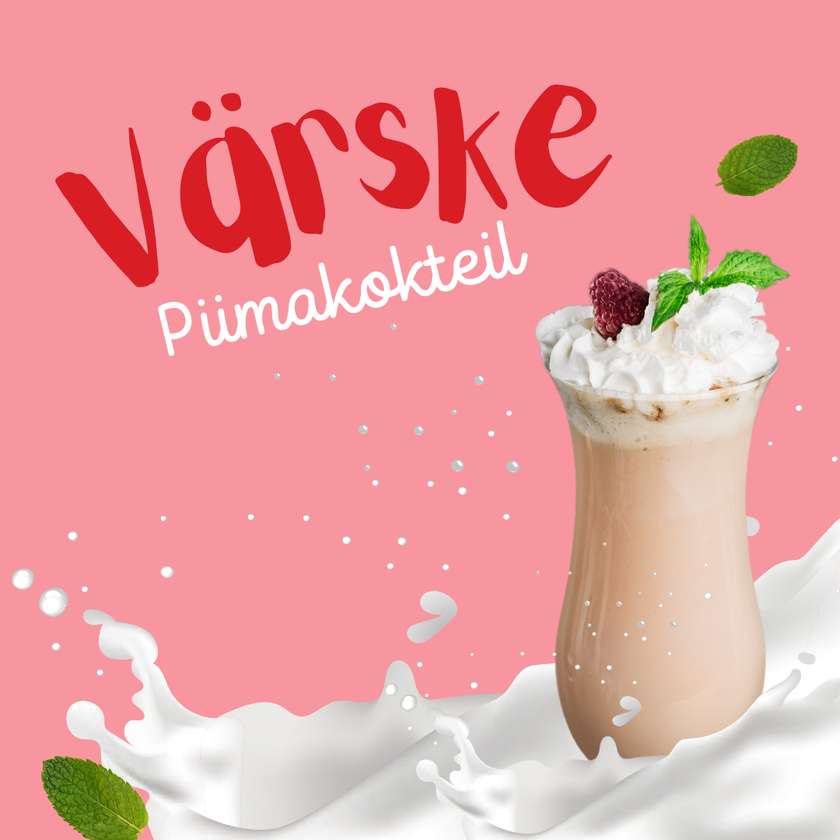 Blueberry flavored milkshake made from real milk. 450 ml.