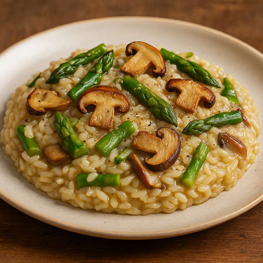 Risotto ai Funghi Porcini e Asparagi