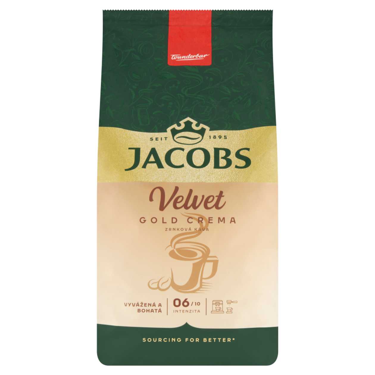 Jacobs Velvet G. Crema Zrnkova Kava 6 I. 1000 G