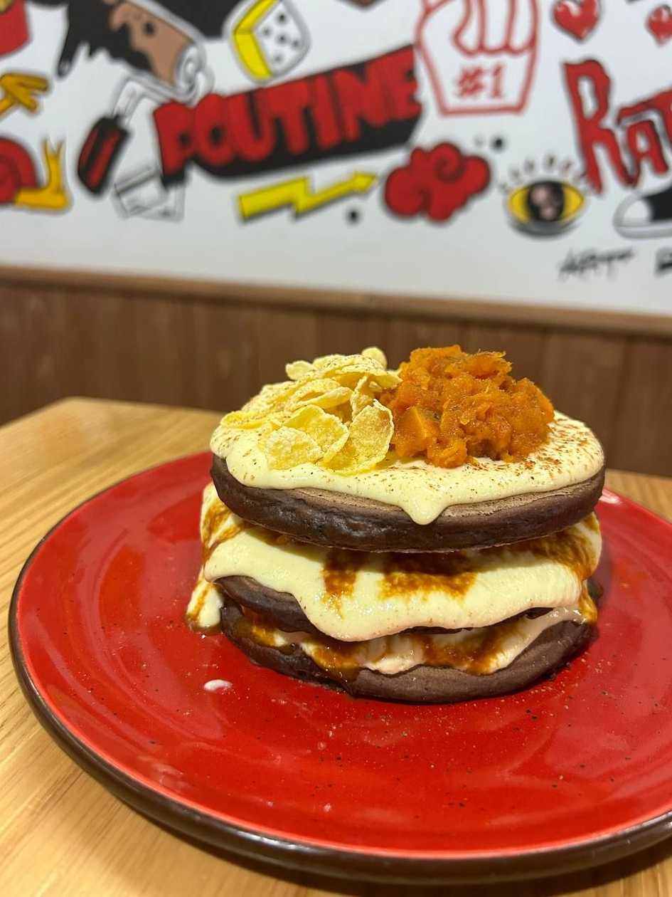 Панкейки з карамелізованим гарбузом та морквою