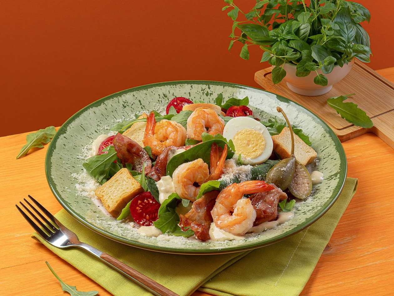 Caesar Salad with Shrimp