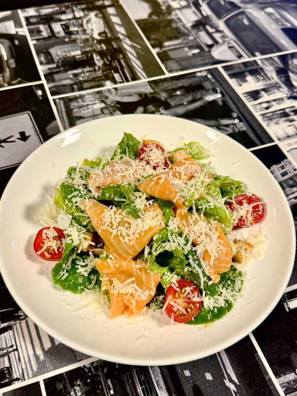 Caesar Salad with Salmon