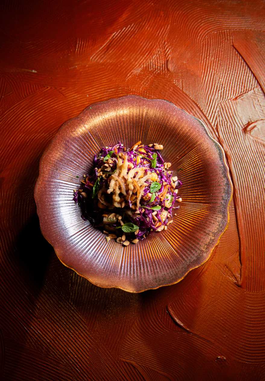 Khmer green mango salad