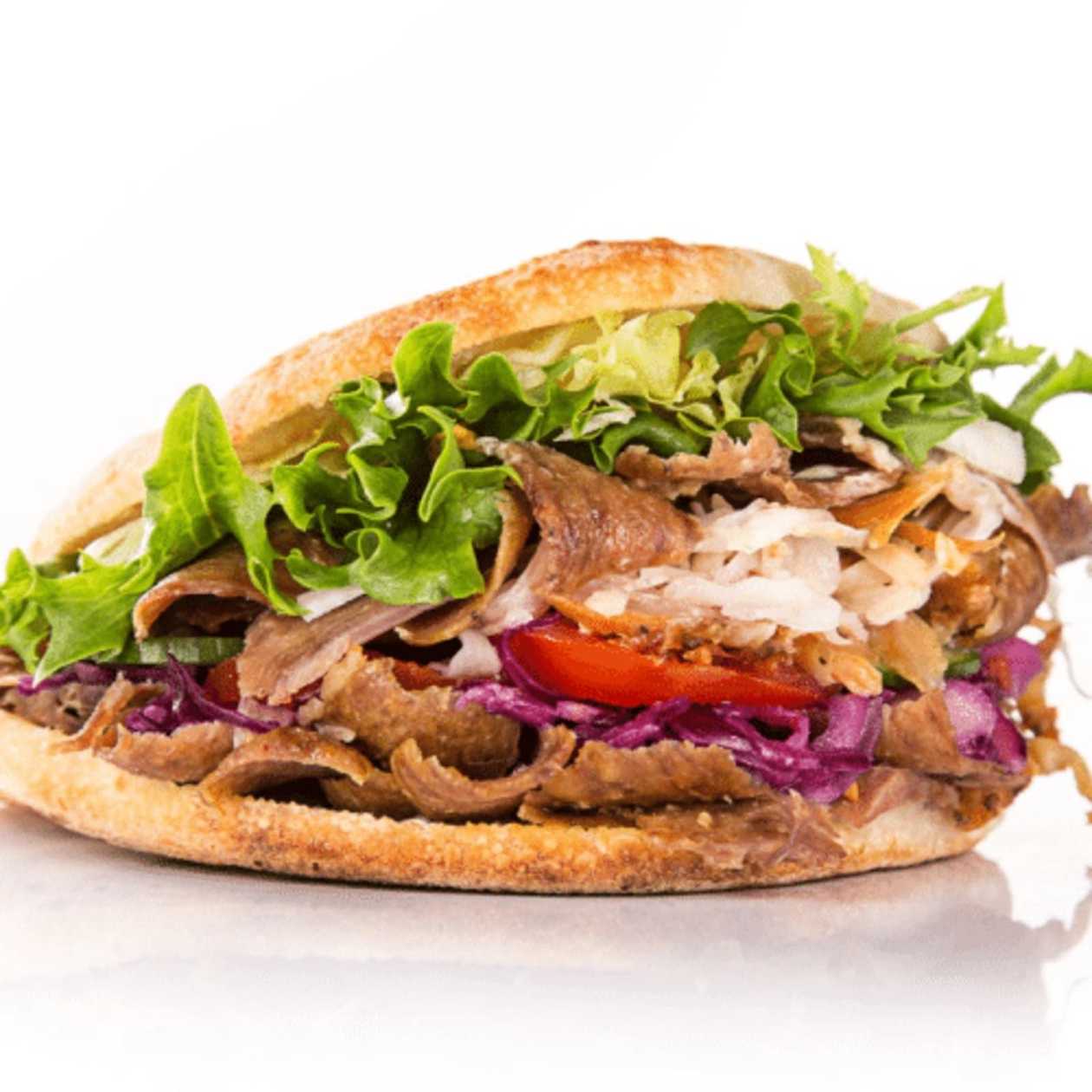 Kebab in a Bun with Coleslaw