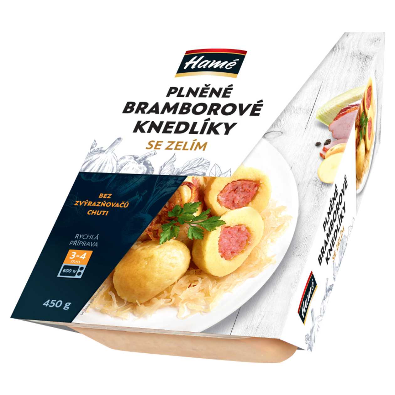 Hame Plne.Bramb. Knedliky Se Zel. A Cibulkou 450 G