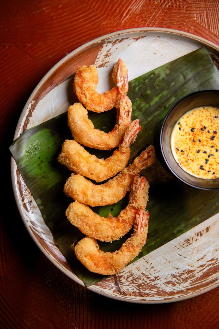 Tempura prawns