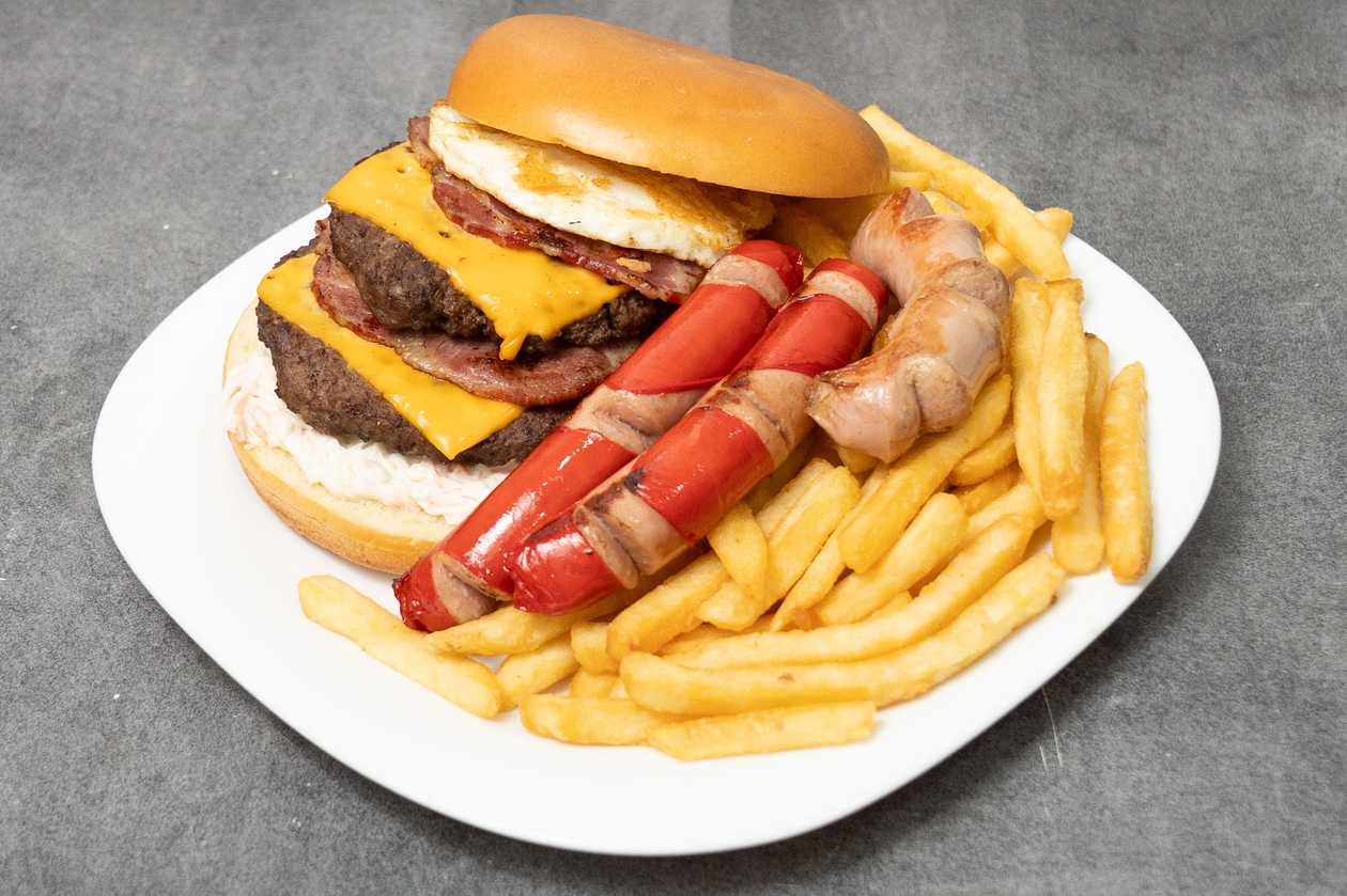 Flame n dough special burger