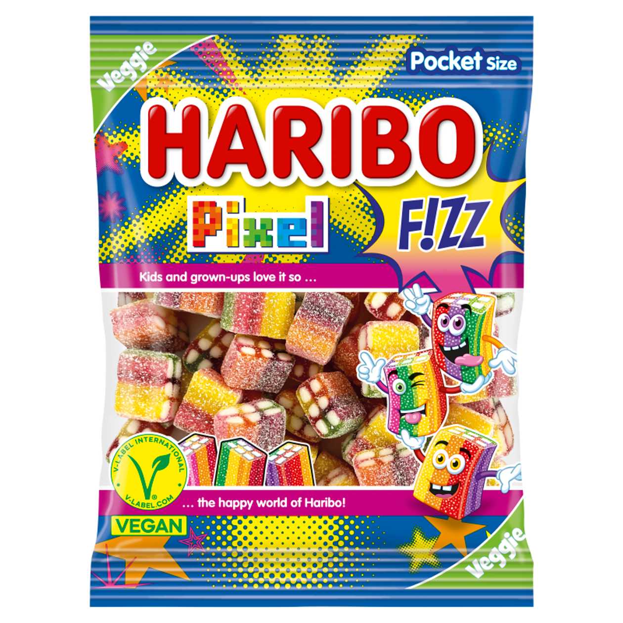 Haribo Pixel Fizz Zele S Ov.Prichuti 80 G
