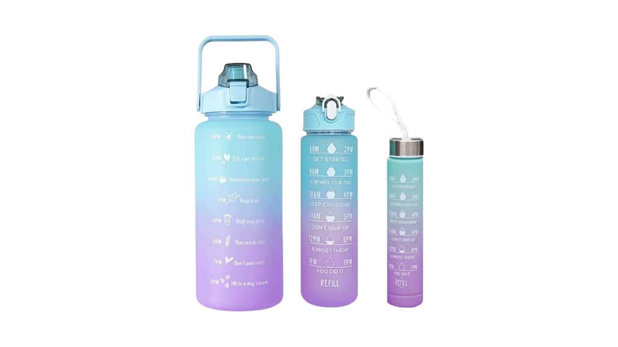 Sports water bottle set 3in1