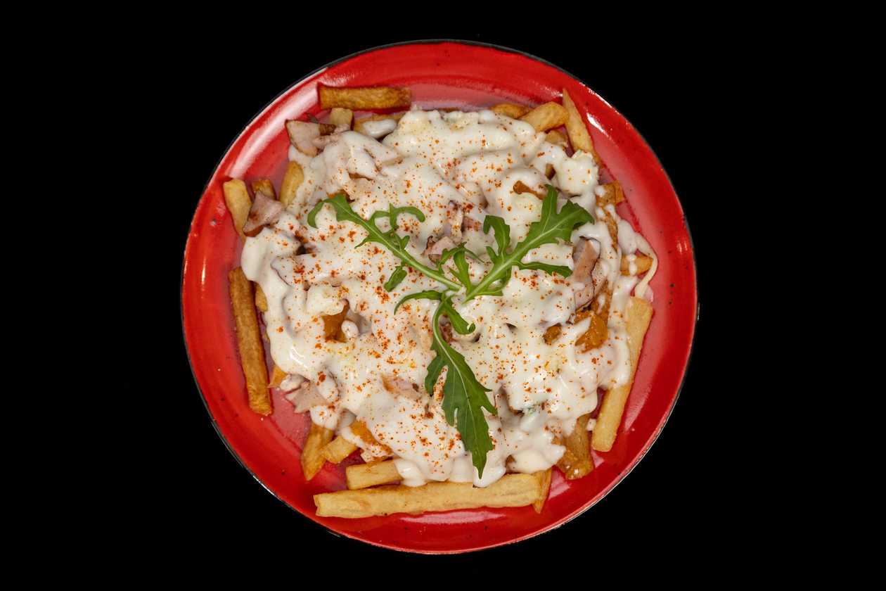 Poutine з гарбузом та беконом