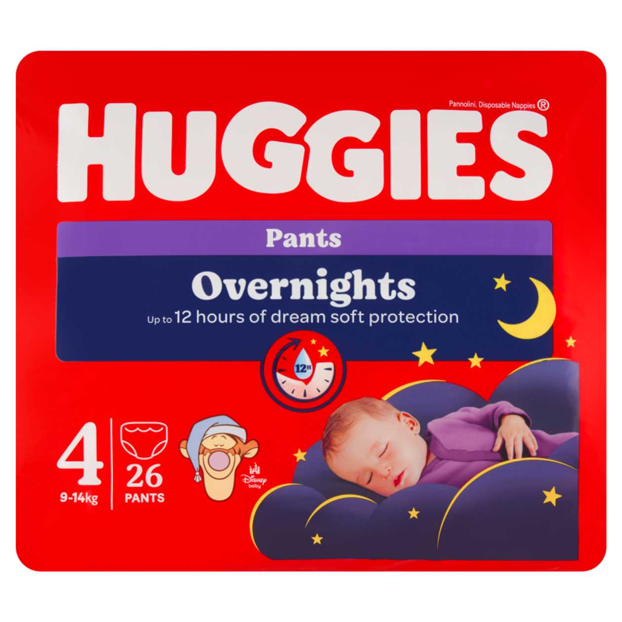Huggies Night Diaper Pants. 4 Size 26 pcs