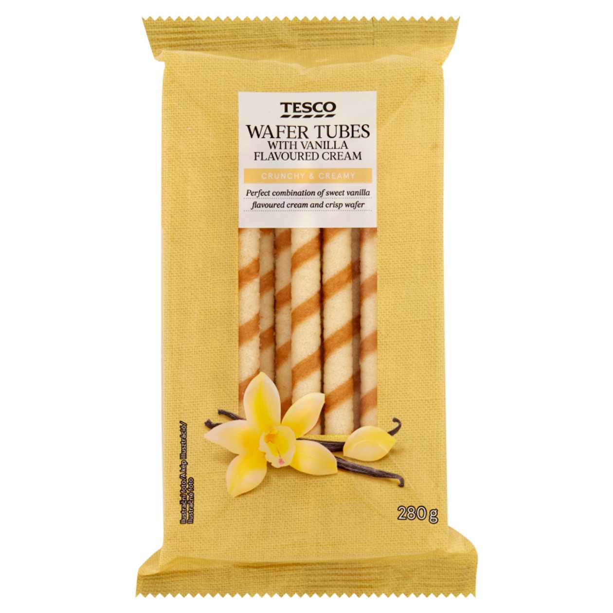 Tesco Oplatkove Trubicky S Krem. Van.Prich. 280 G