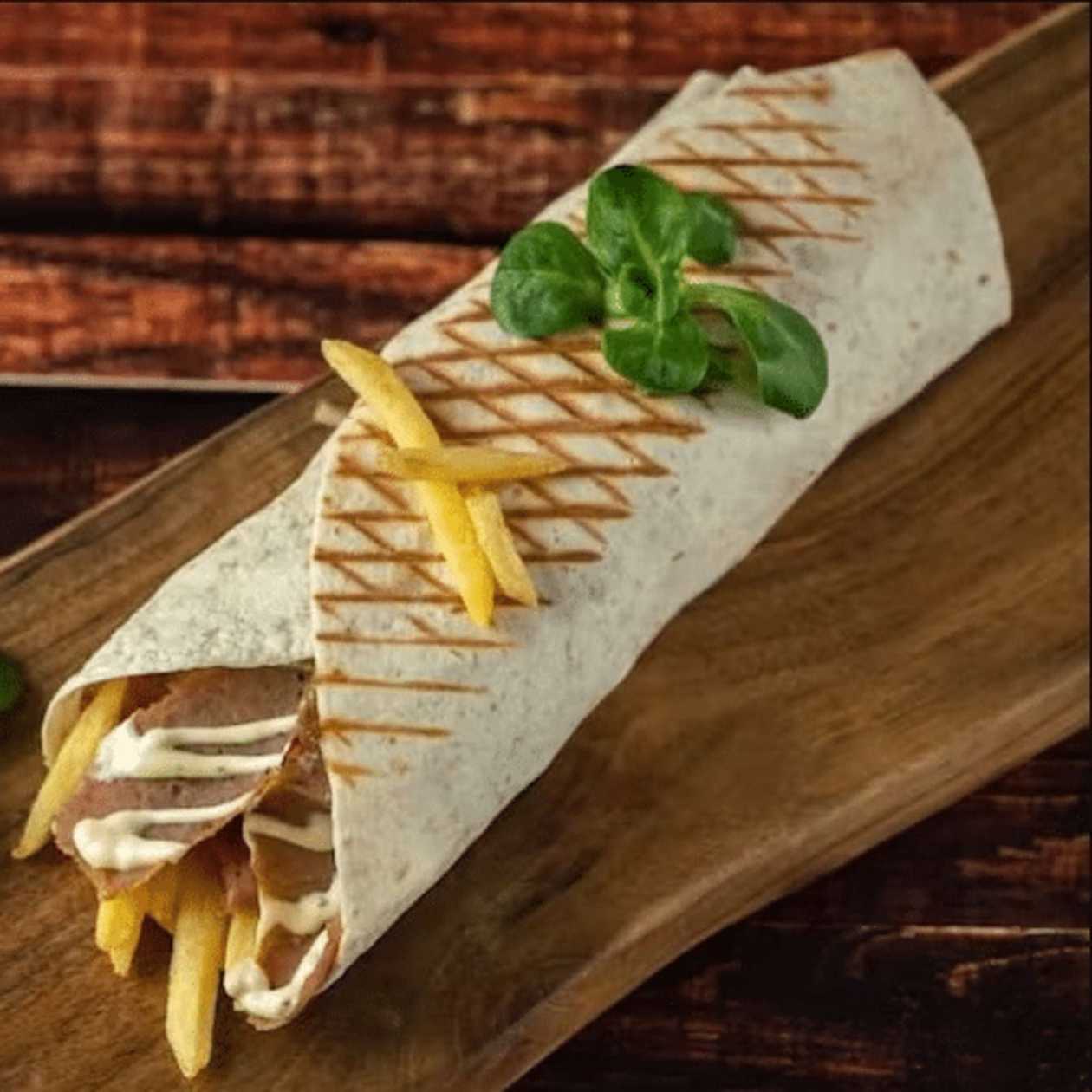 Kebab Rollo with Fries and Cheese