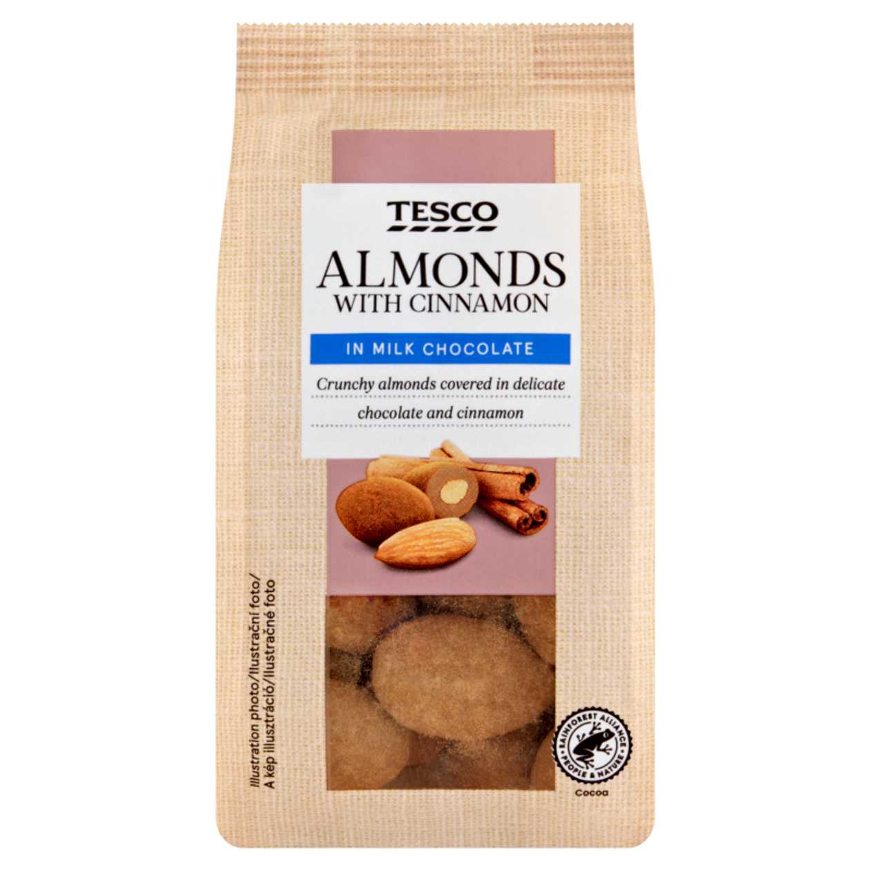 TESCO MANDLE V MLECNE COKOLADE SE SKORICI 120 g