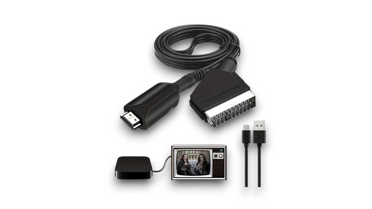 SCART to HDMI Cable, 1 meter (with USB-Micro cable), 1111111111436