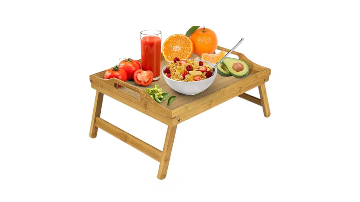 Folding breakfast table