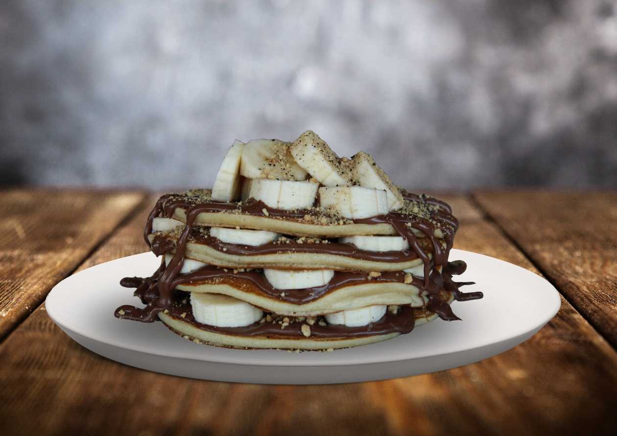 Nutella, Banana & Cookies American Pancakes🇺🇸