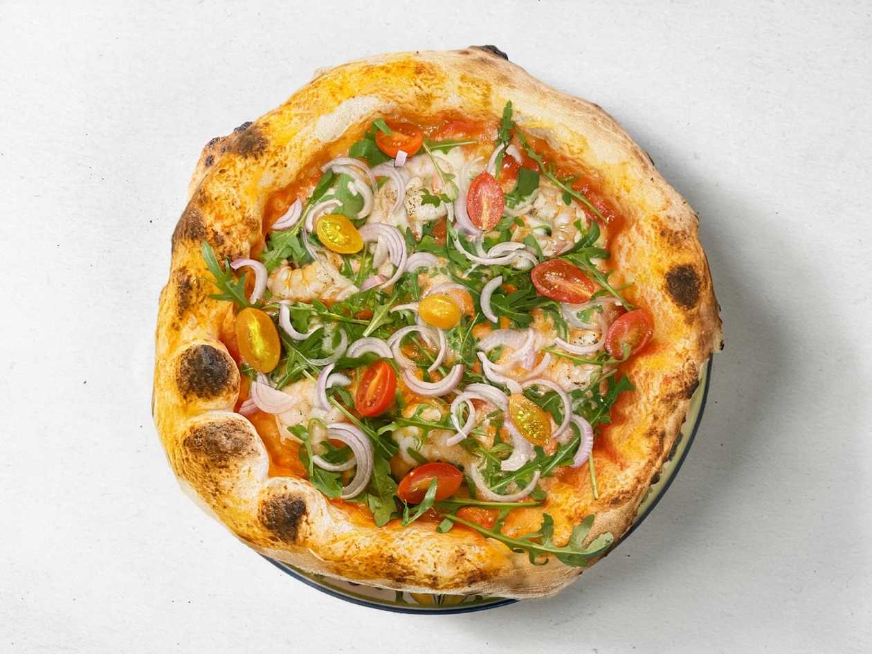 Gamberi e rucola