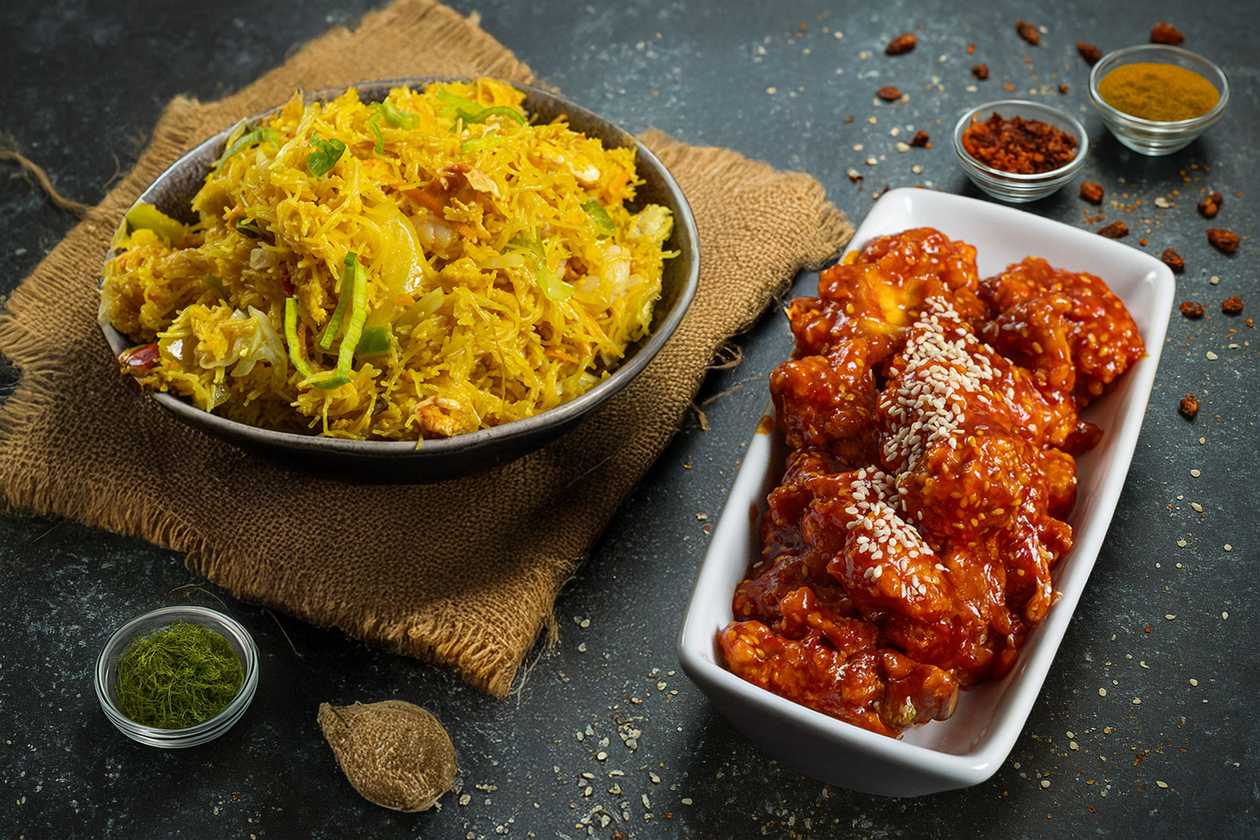 Seesamikana + Singapuri riisinuudlid kana ja krevettidega
