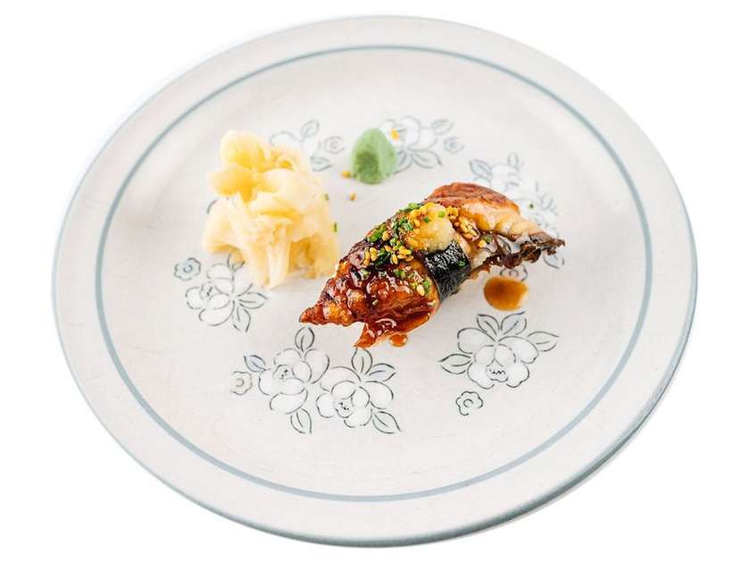 nigiri with eel and truffle ponzu
