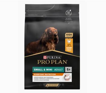 Ração diária para cães pequenos, rica em frango.