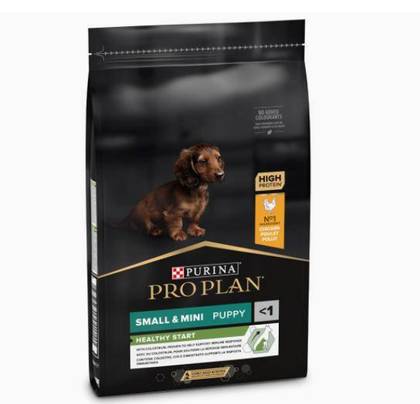 Ração para cachorros pequenos com início saudável, com frango.