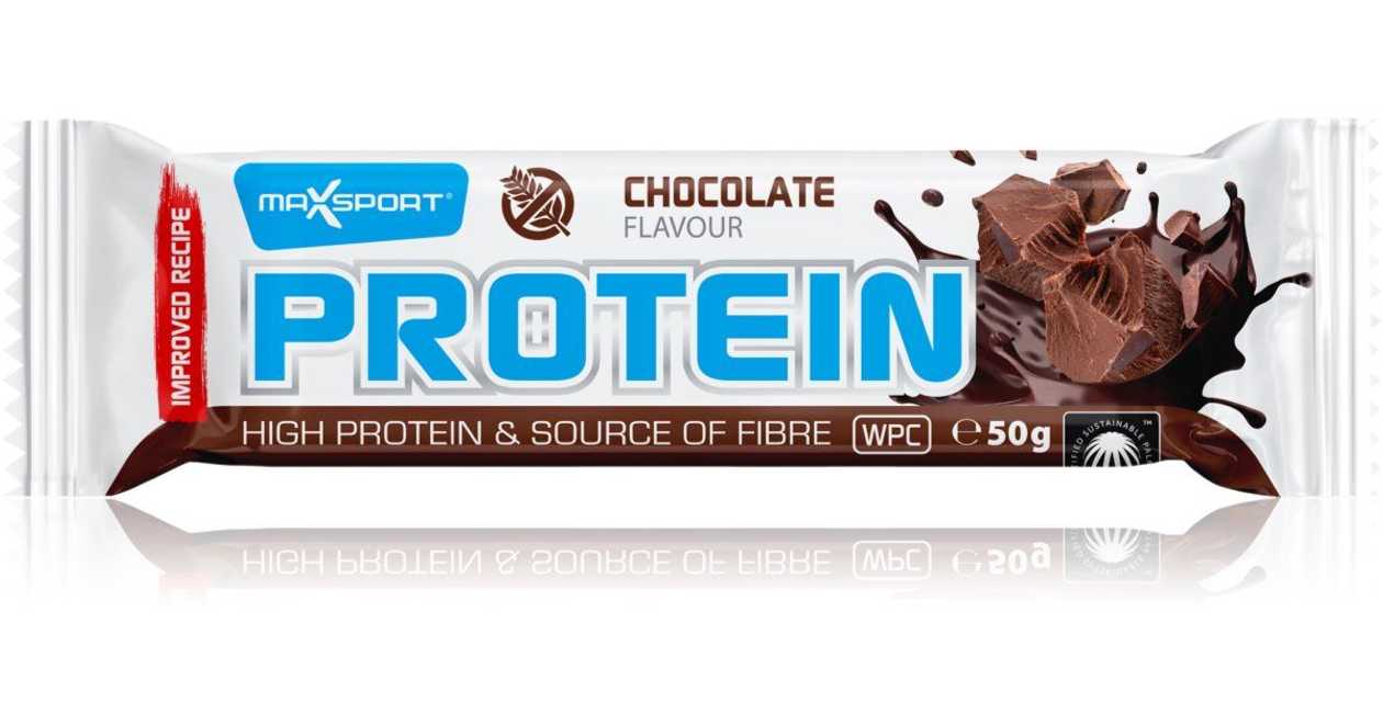 MaxSport Proteinová tyčinka s čokoládovou příchutí v kakaové polevě 50g