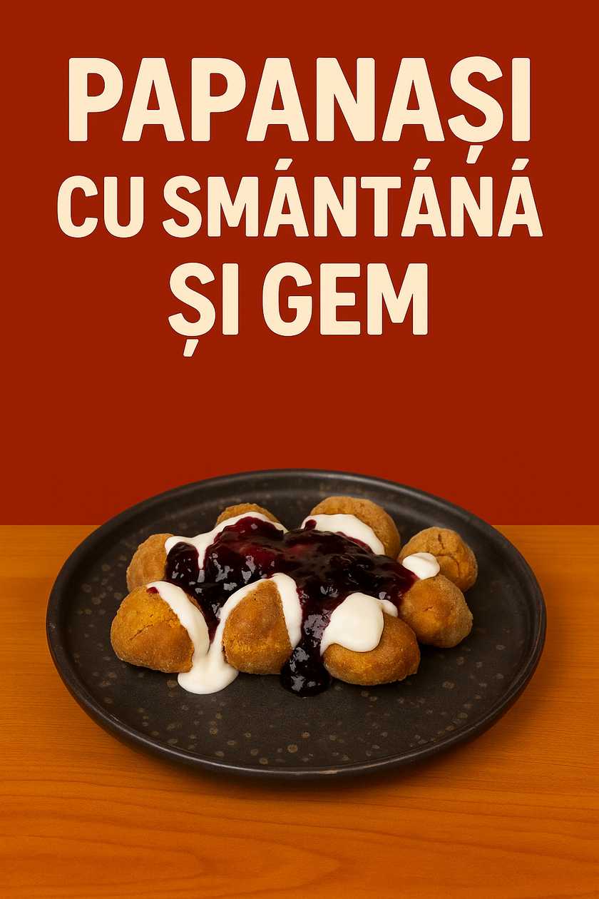 Cheese pancakes with blueberry jam and sour cream