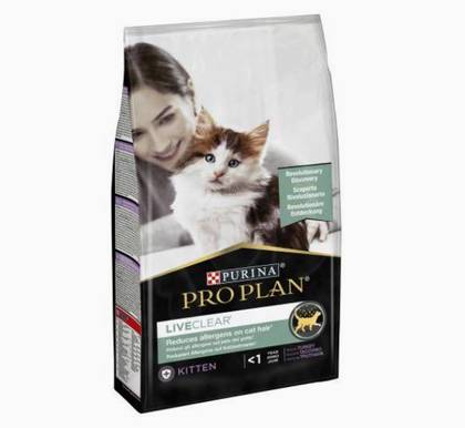 Ração para gatinhos com peru que ajuda a reduzir alérgenos.
