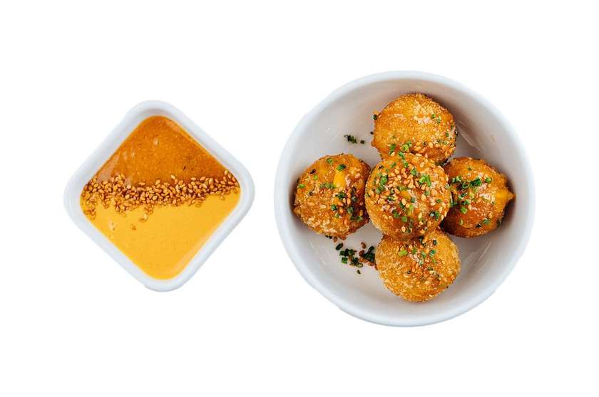 japanese rice balls with shrimp