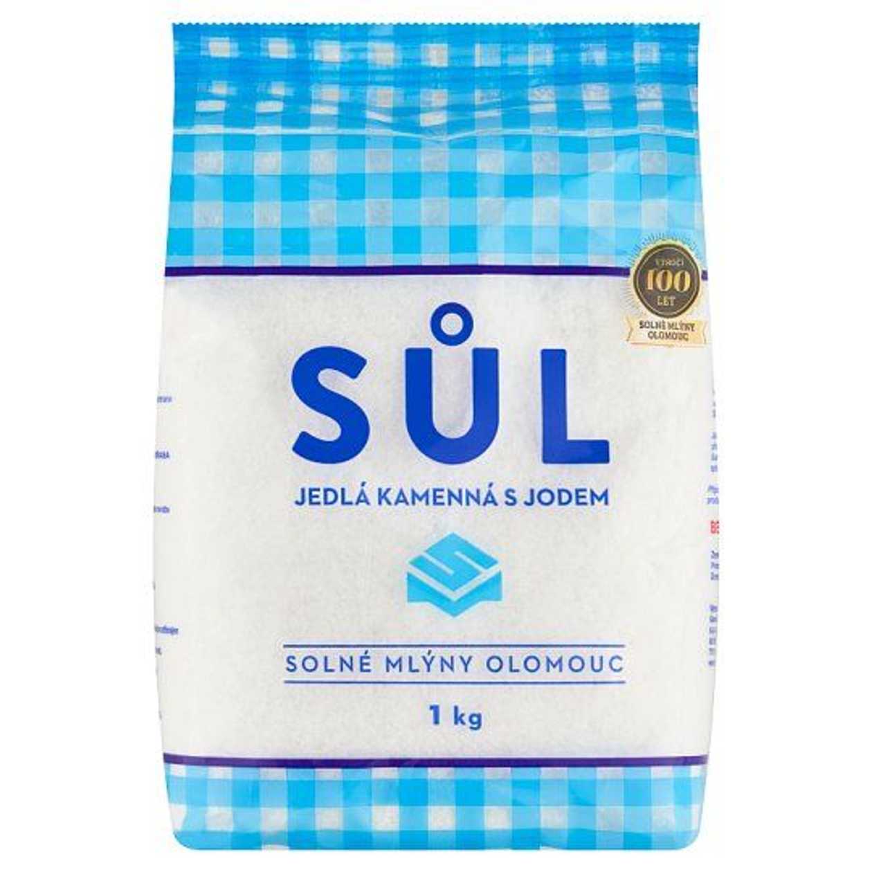 Solné Mlýny Sůl jedlá kamenná s jodem 1kg