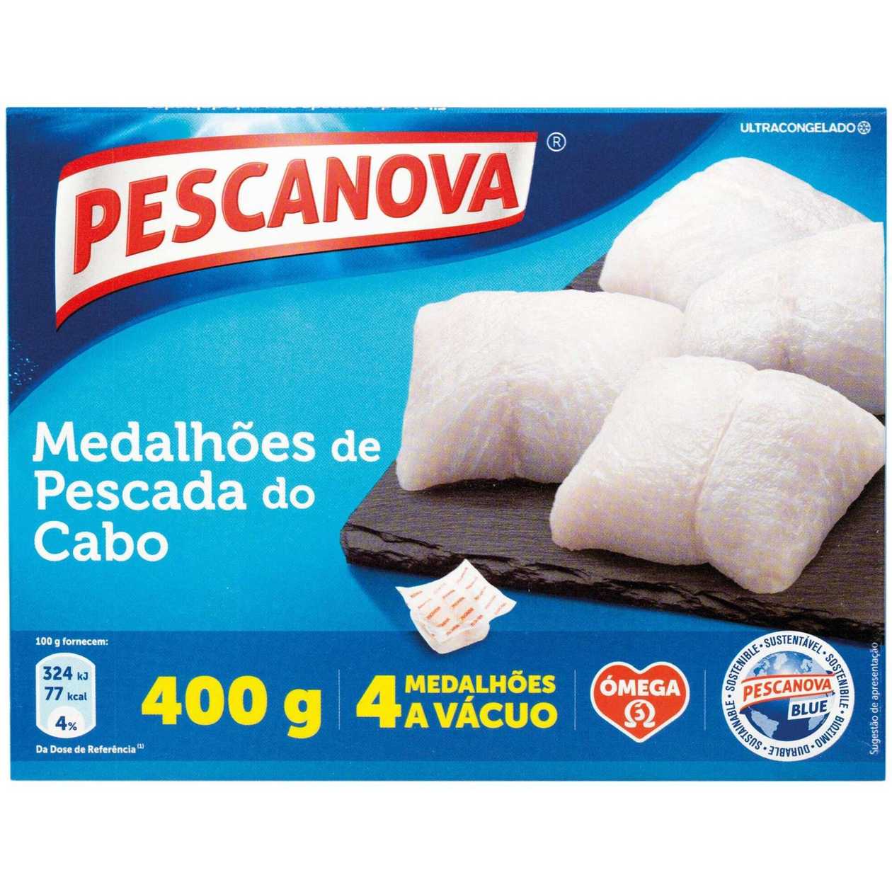 Pescanova Skinless Frozen Hake Medallions 400 gr