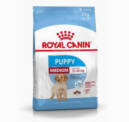 Ração para cachorros de porte médio.