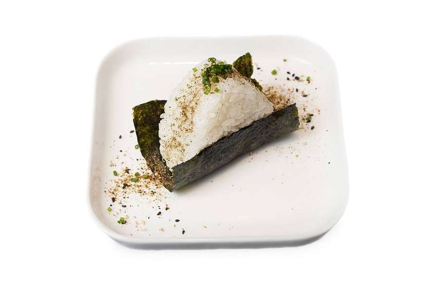 onigiri with smoked salmon