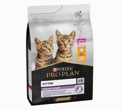Ração para gatinhos com início saudável, rica em frango.