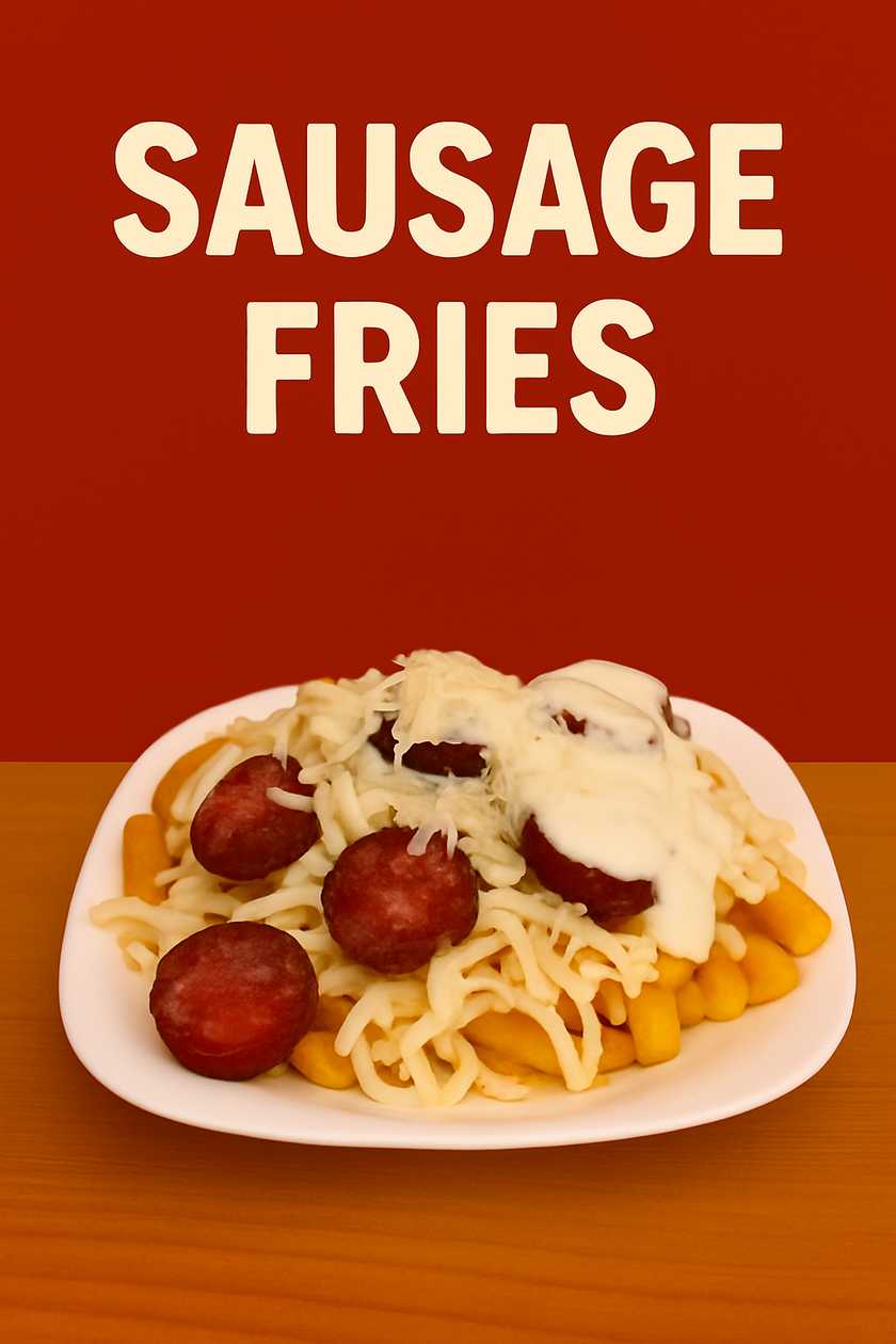 Grilled sausage fries