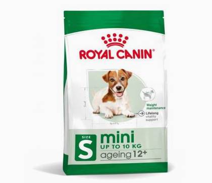 Ração para cães pequenos com mais de 12 anos.