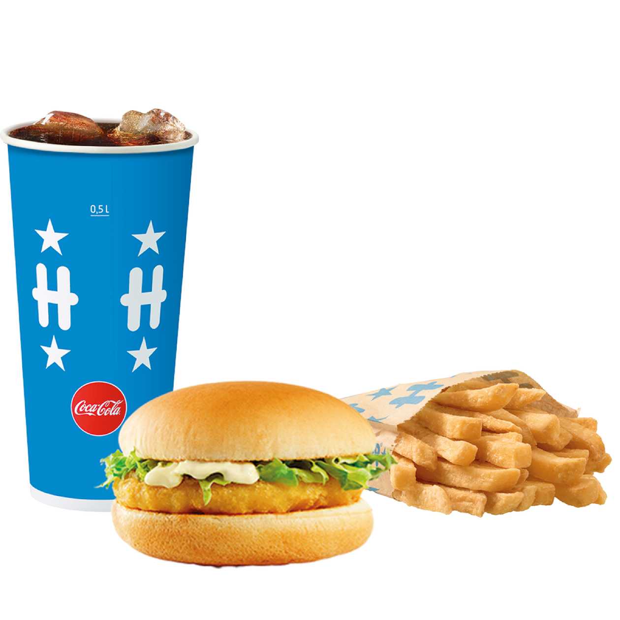 Mini burger de pui meniu mare