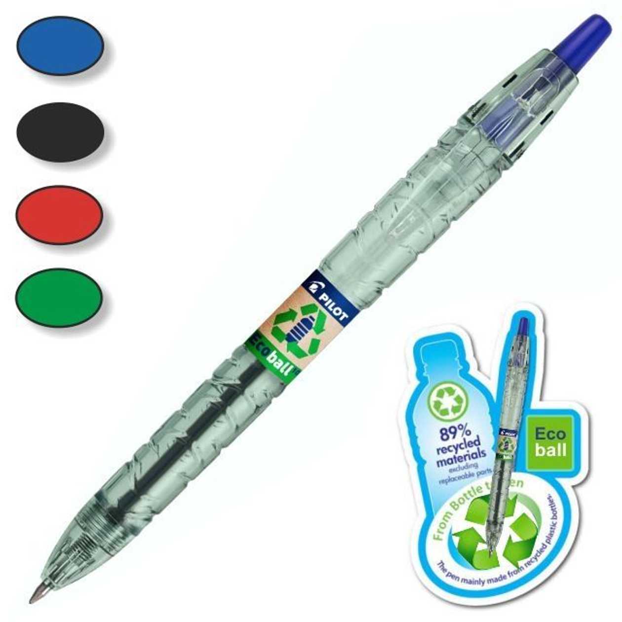 Pilot B2P Ecoball BeGreen Kuličkové pero sada + náplň modrá
