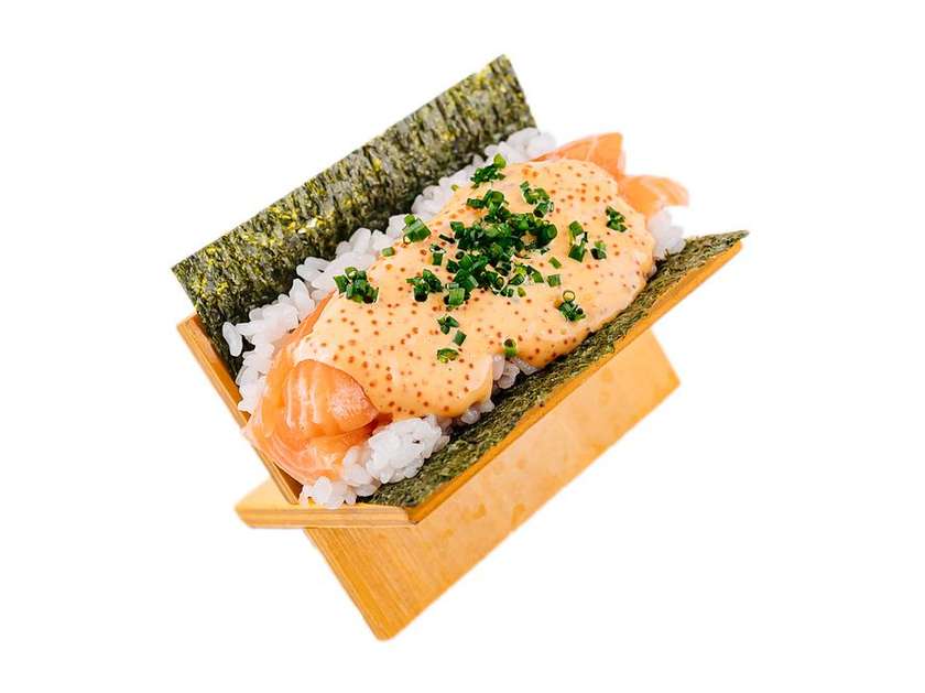 hand roll with salmon