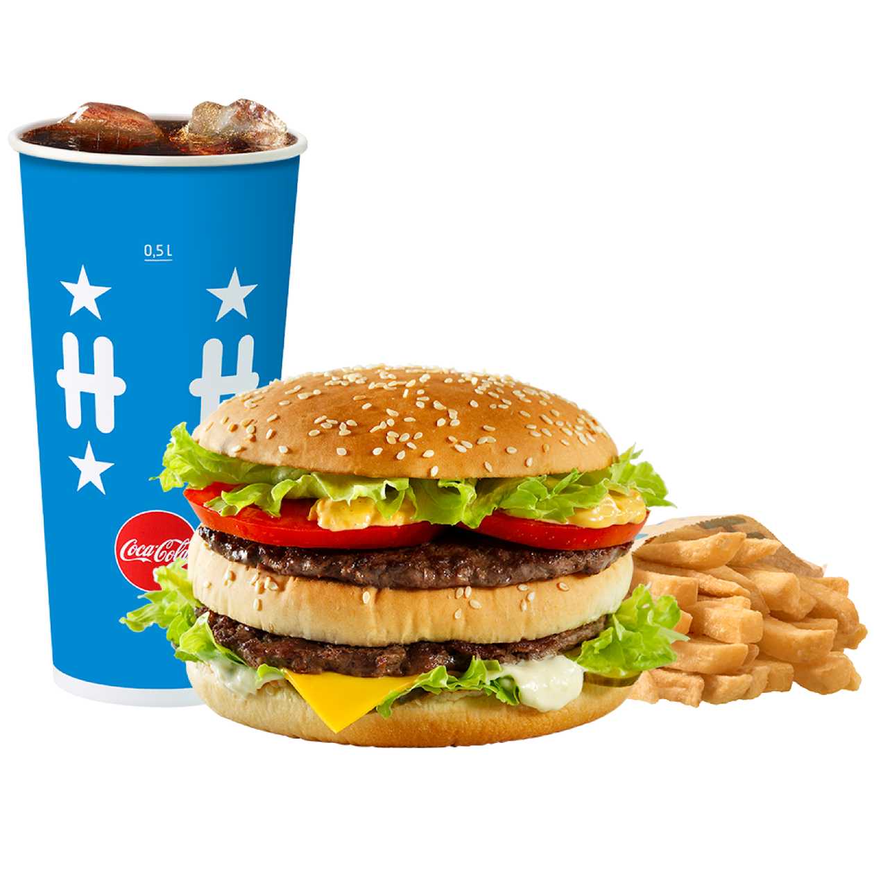 Mega Burger meniu mare