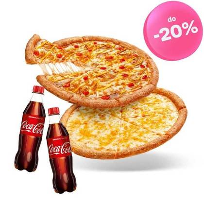 2 pizze 30 cm i 2 napoje Coca-Cola 0,5 l