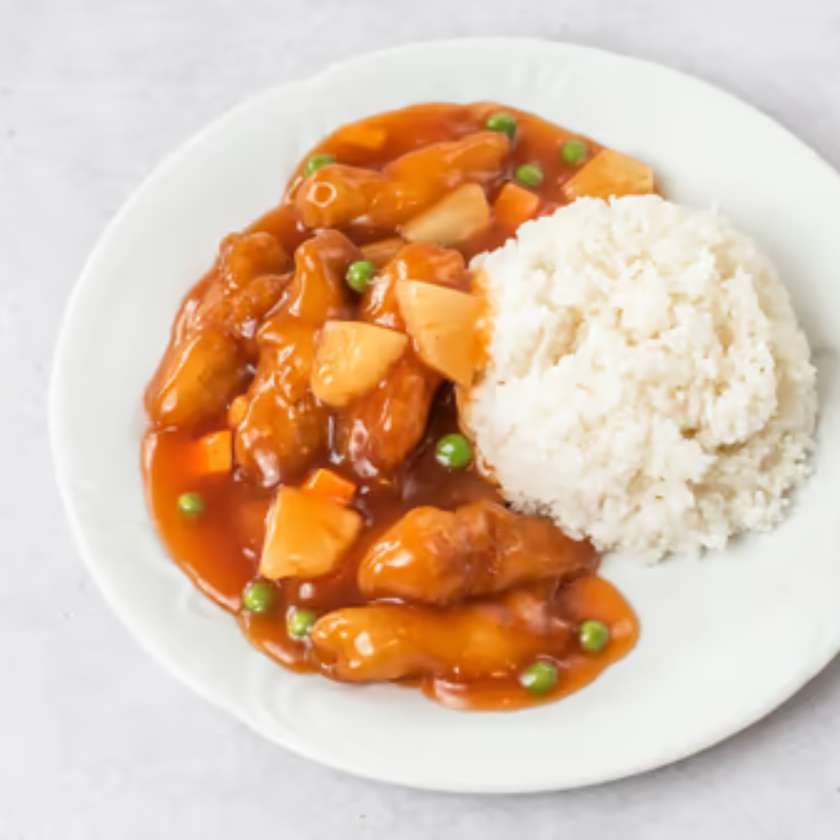 16. Crispy Chicken in Sweet and Sour Sauce