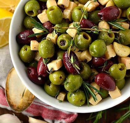 Marinated Olives with Parmesan Cheese