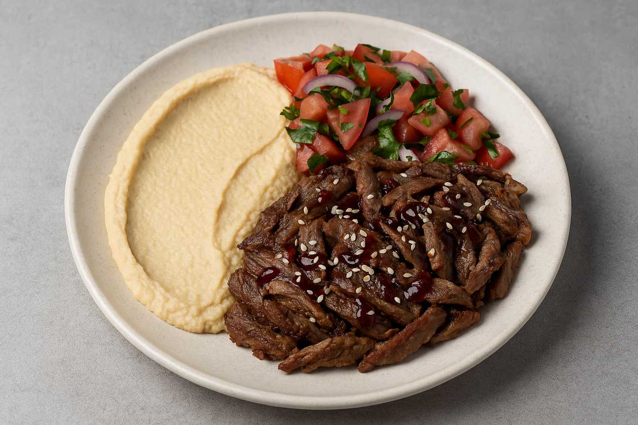 Vită/Pui Cu Humus Și Roșii