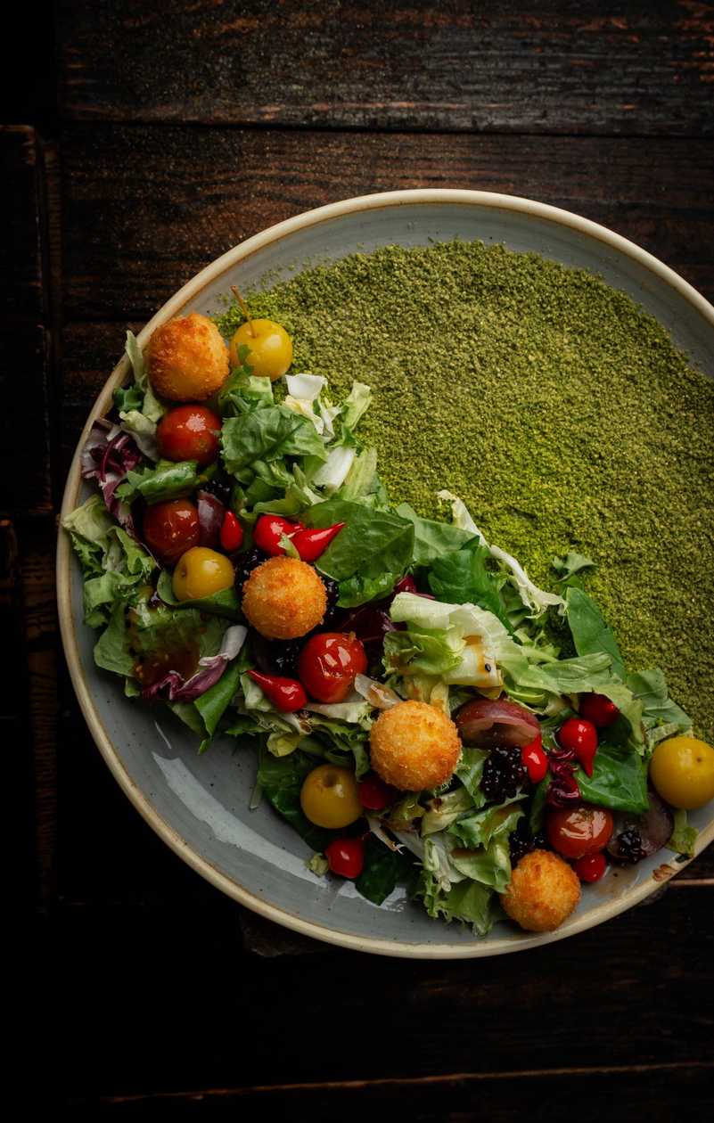 Salad with Fried Goat Cheese