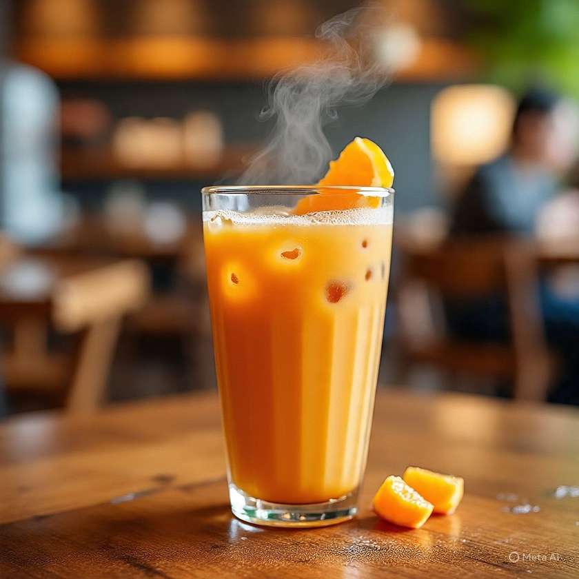 Large Orange Milk Tea