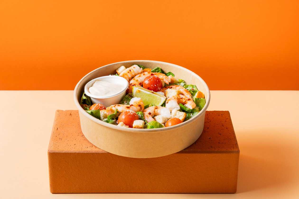 Caesari salat krevettidega