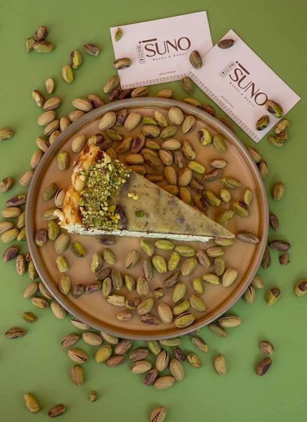 Pistachio Cake Slice